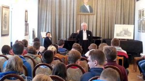 170th Concert for the Youth 'How to Listen to Music?”, Music and Literature Club in Wroclaw 20th Nov 2015.<br> Kateryna Titova - piano, Juliusz Adamowski - commentary. Photo by Paweł Bereziuk.